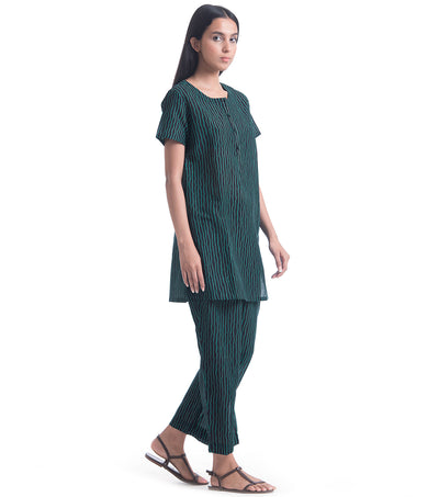 Teal Cotton Loungewear Set