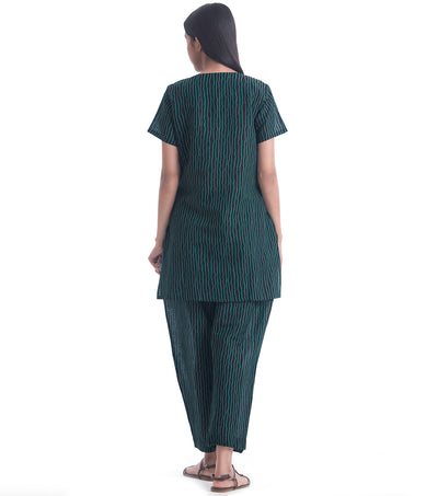 Teal Cotton Loungewear Set