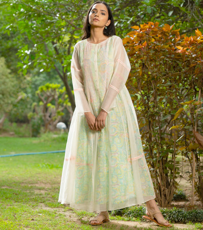 Natural Chanderi Dress