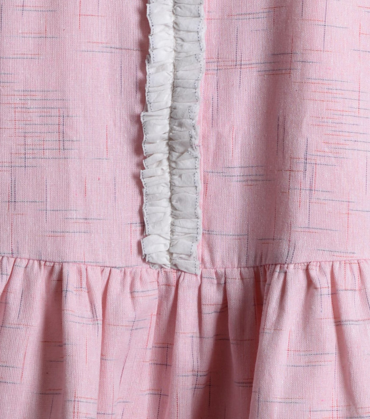 Pink Cotton Linen A-line dress