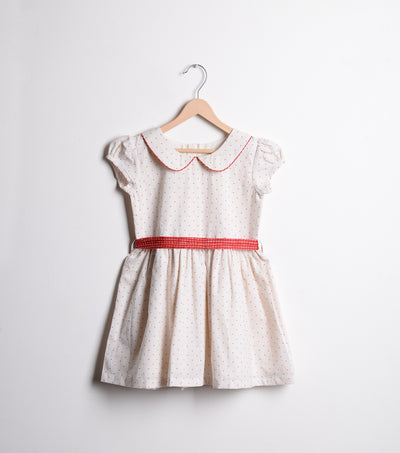 Off-White Cotton Flared dress