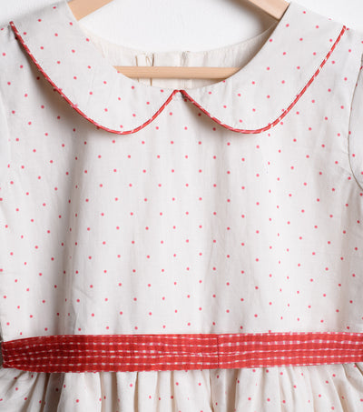 Off-White Cotton Flared dress
