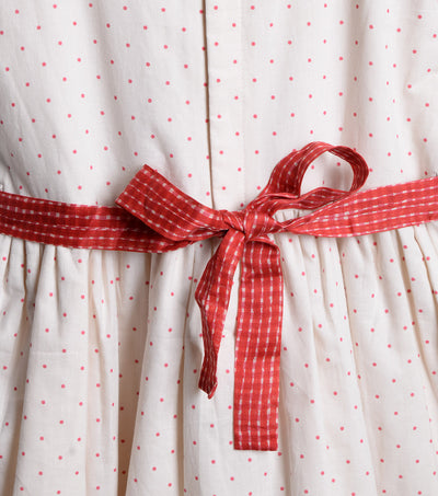 Off-White Cotton Flared dress