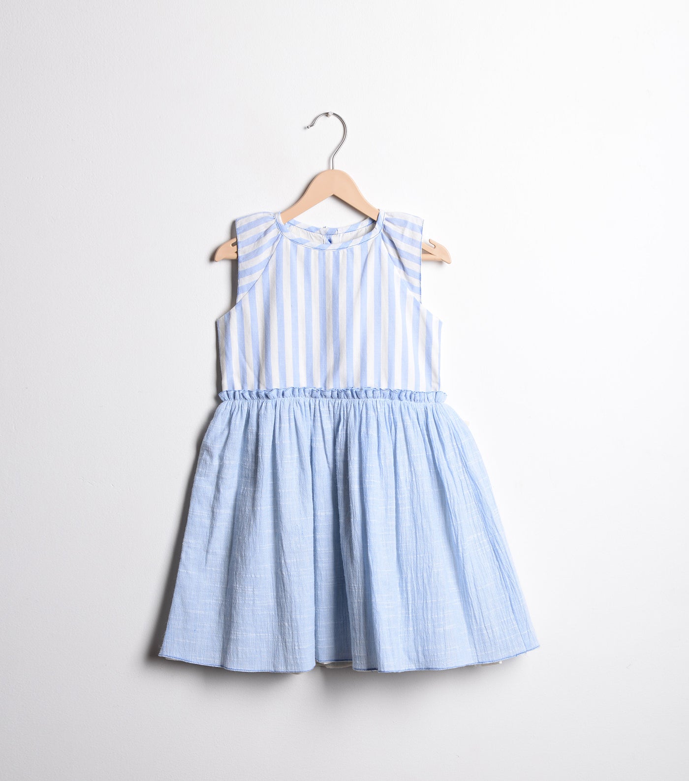 Blue Striped Cotton Dress
