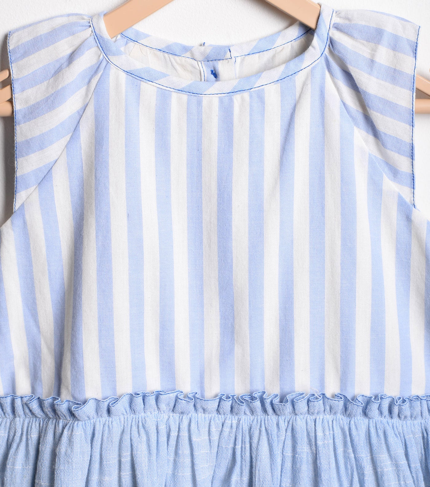 Blue Striped Cotton Dress