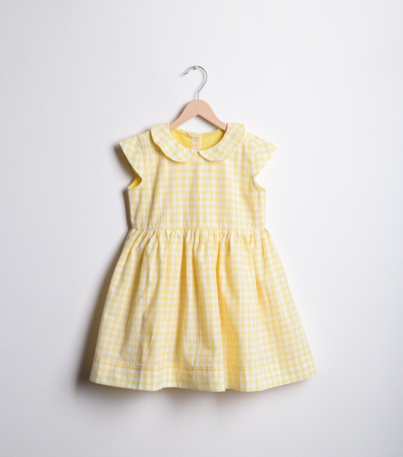 Yellow Cotton Flared dress