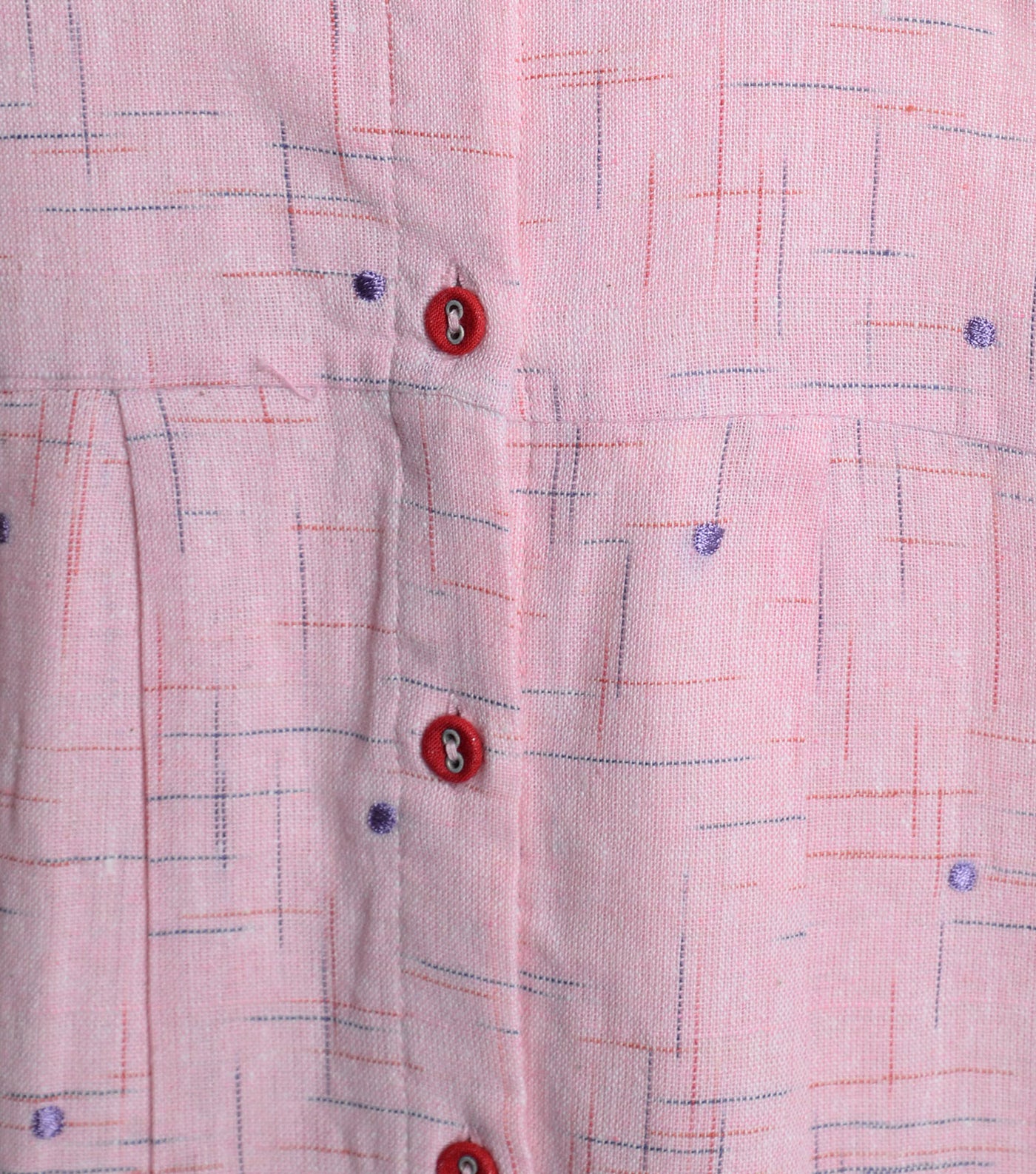 Pink Cotton Embroidered A-line dress