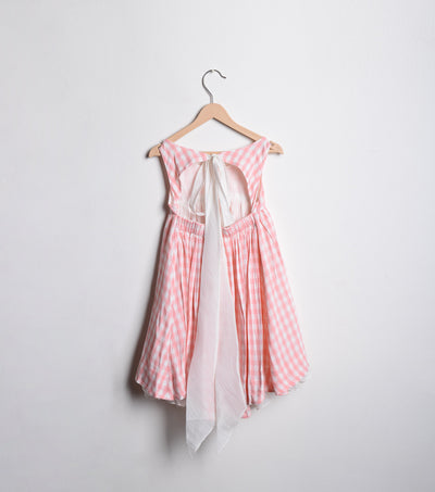 Peach flared dress