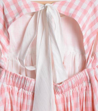 Peach flared dress