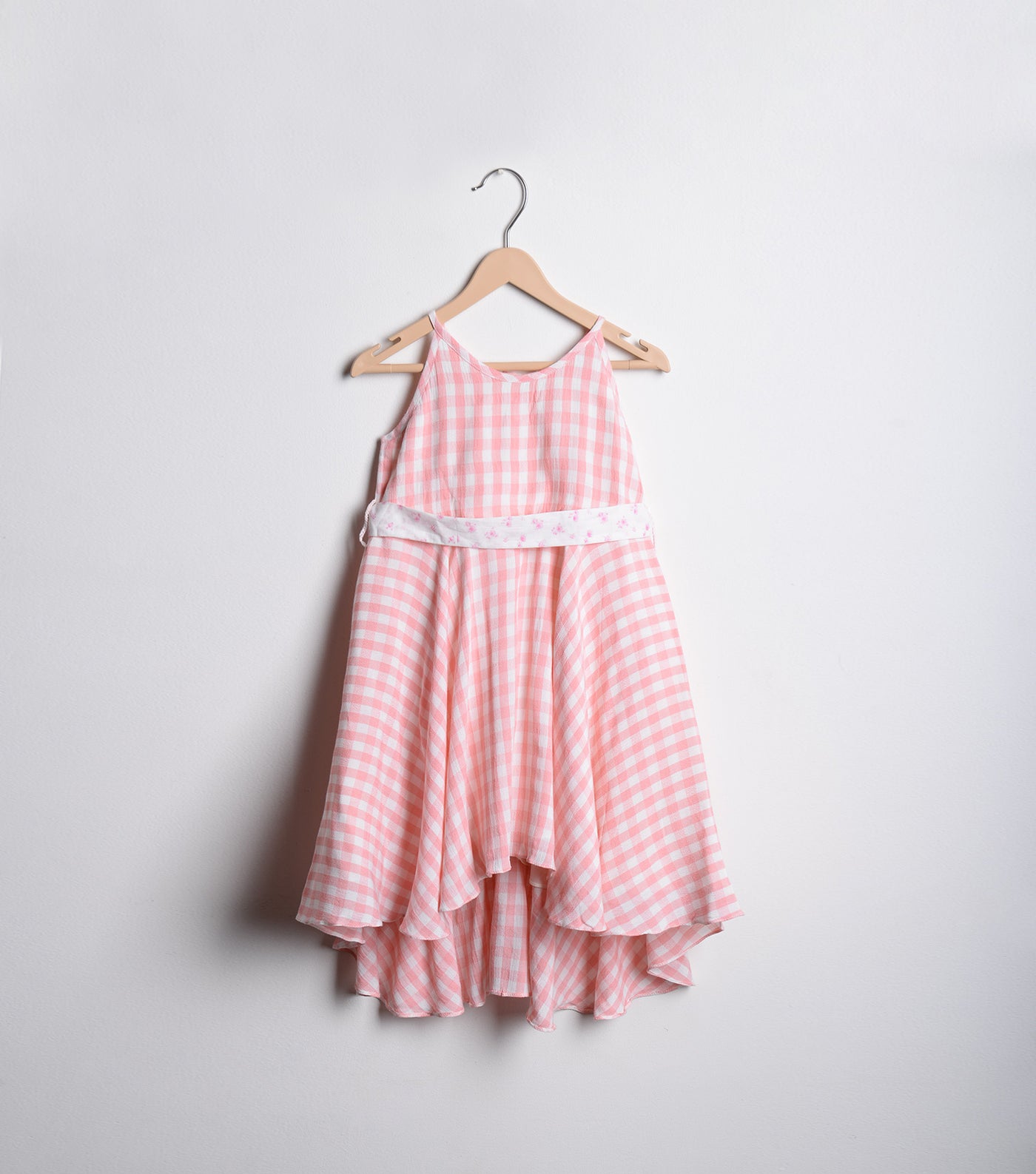 Peach Viscose flared dress