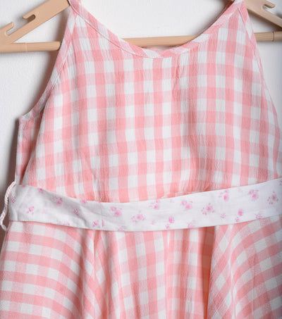 Peach Viscose flared dress