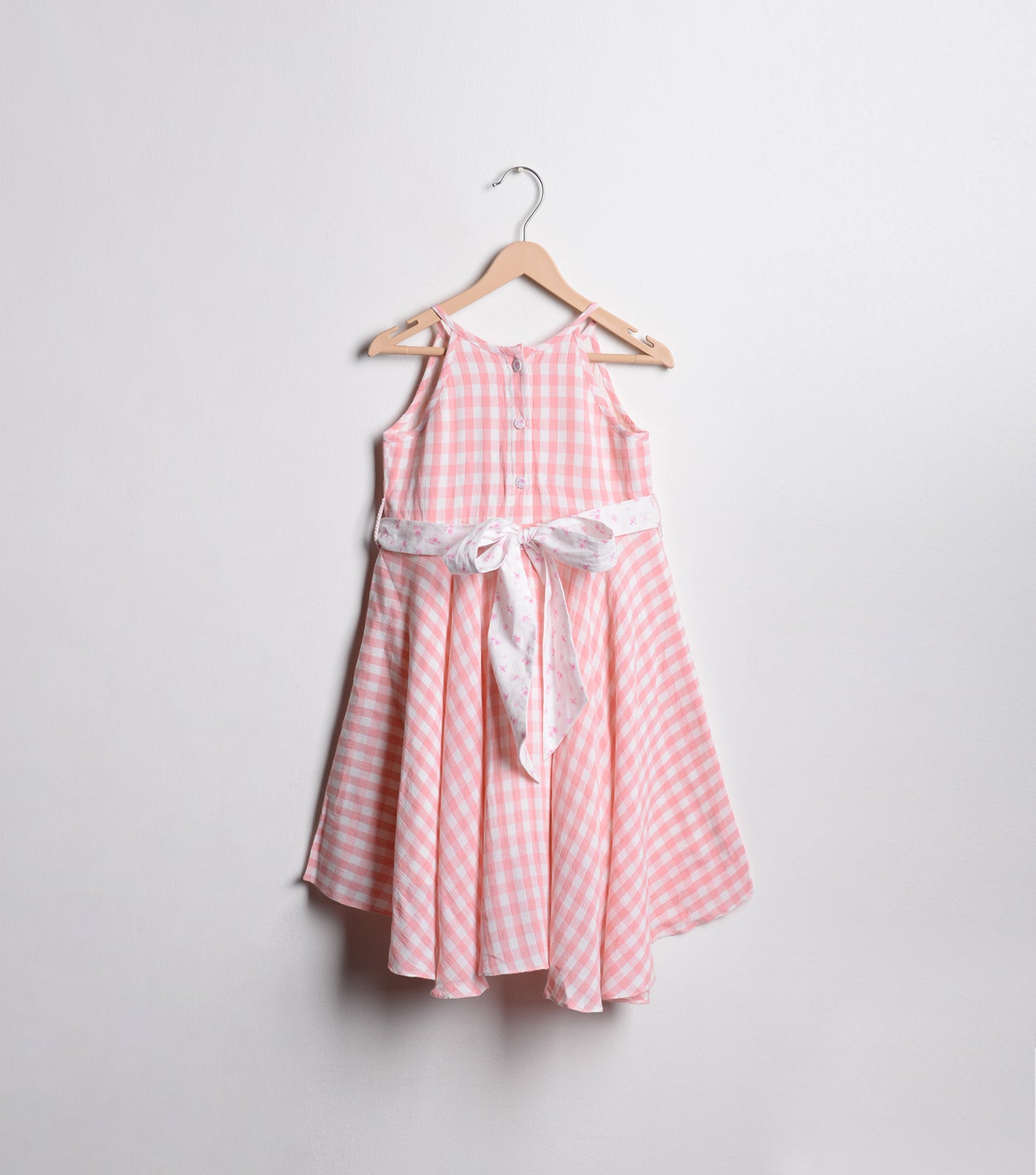 Peach Viscose flared dress