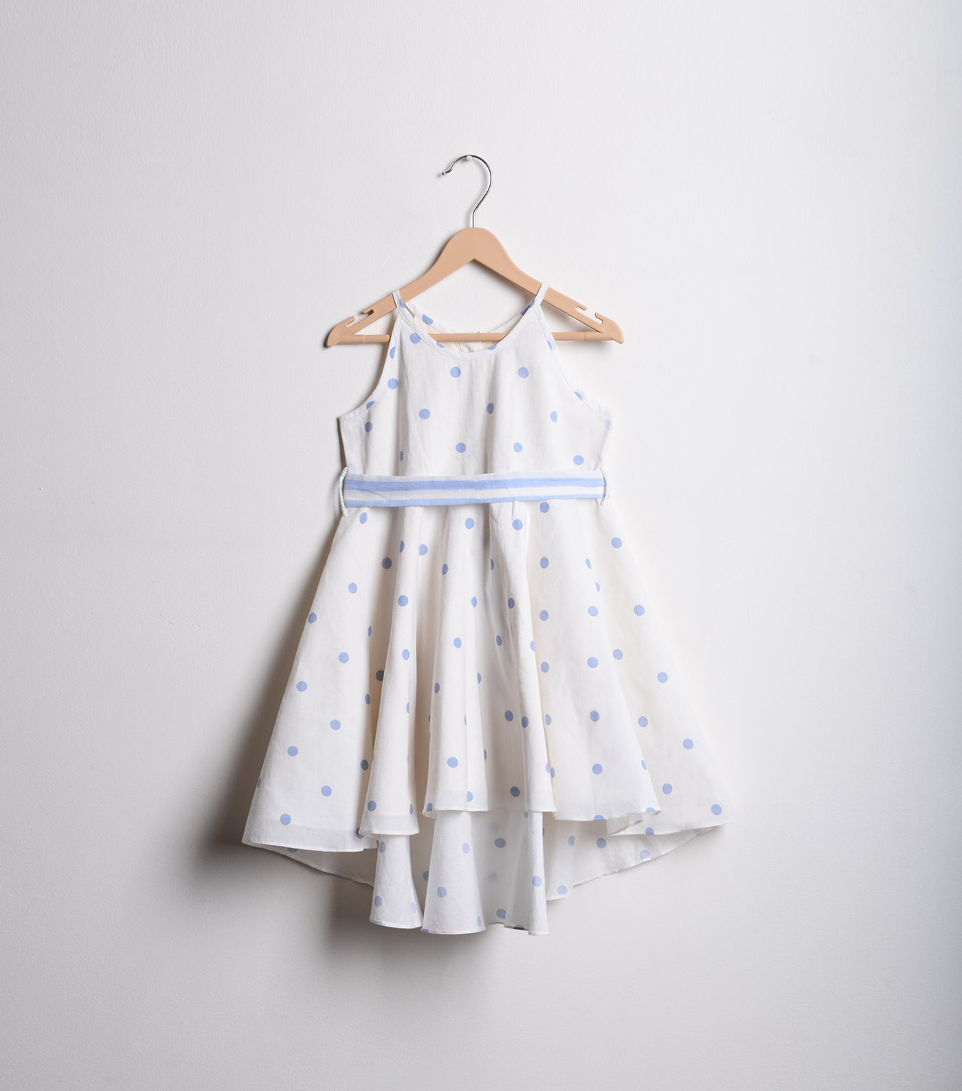White Cotton Polka dress