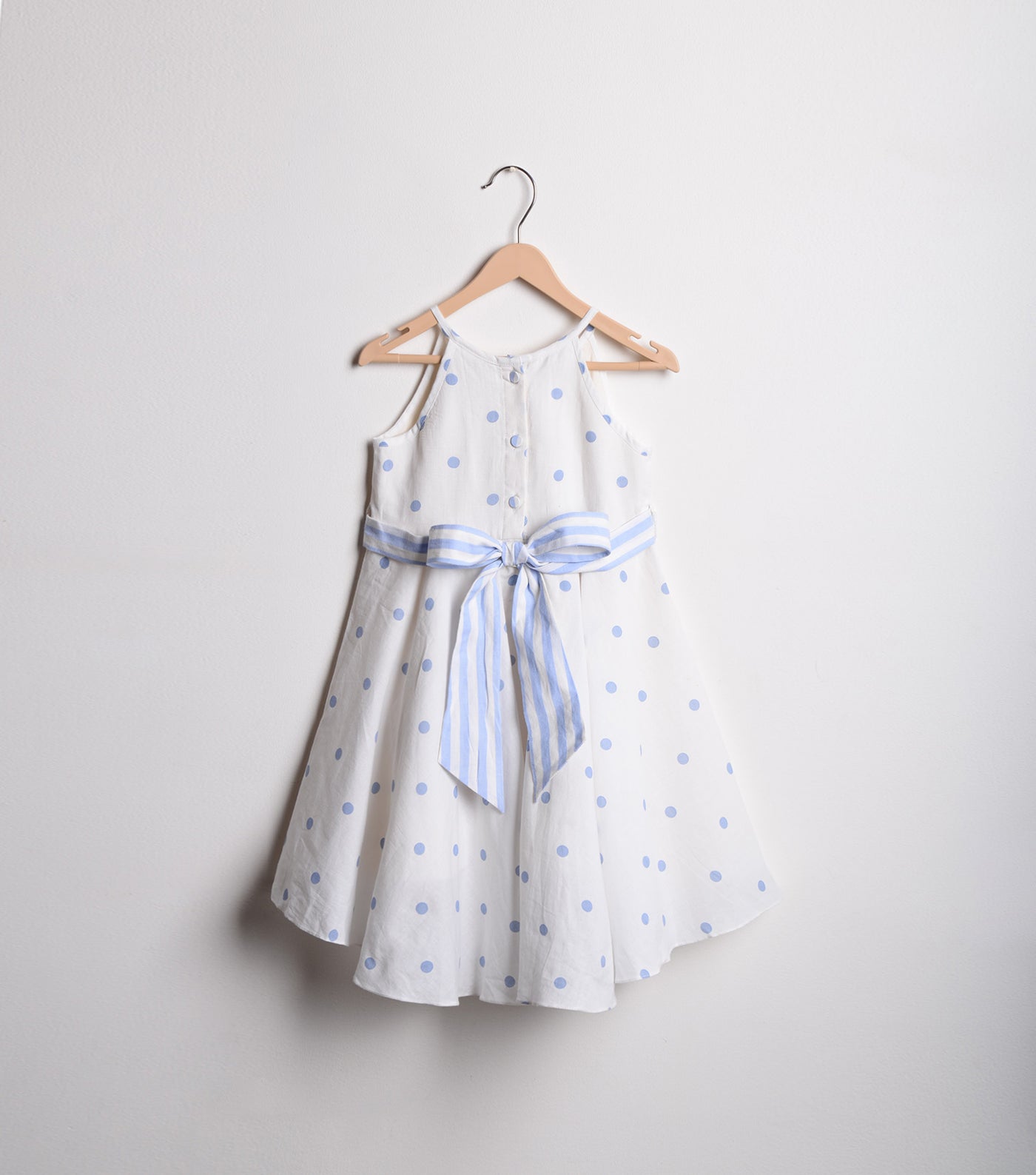 White Cotton Polka dress