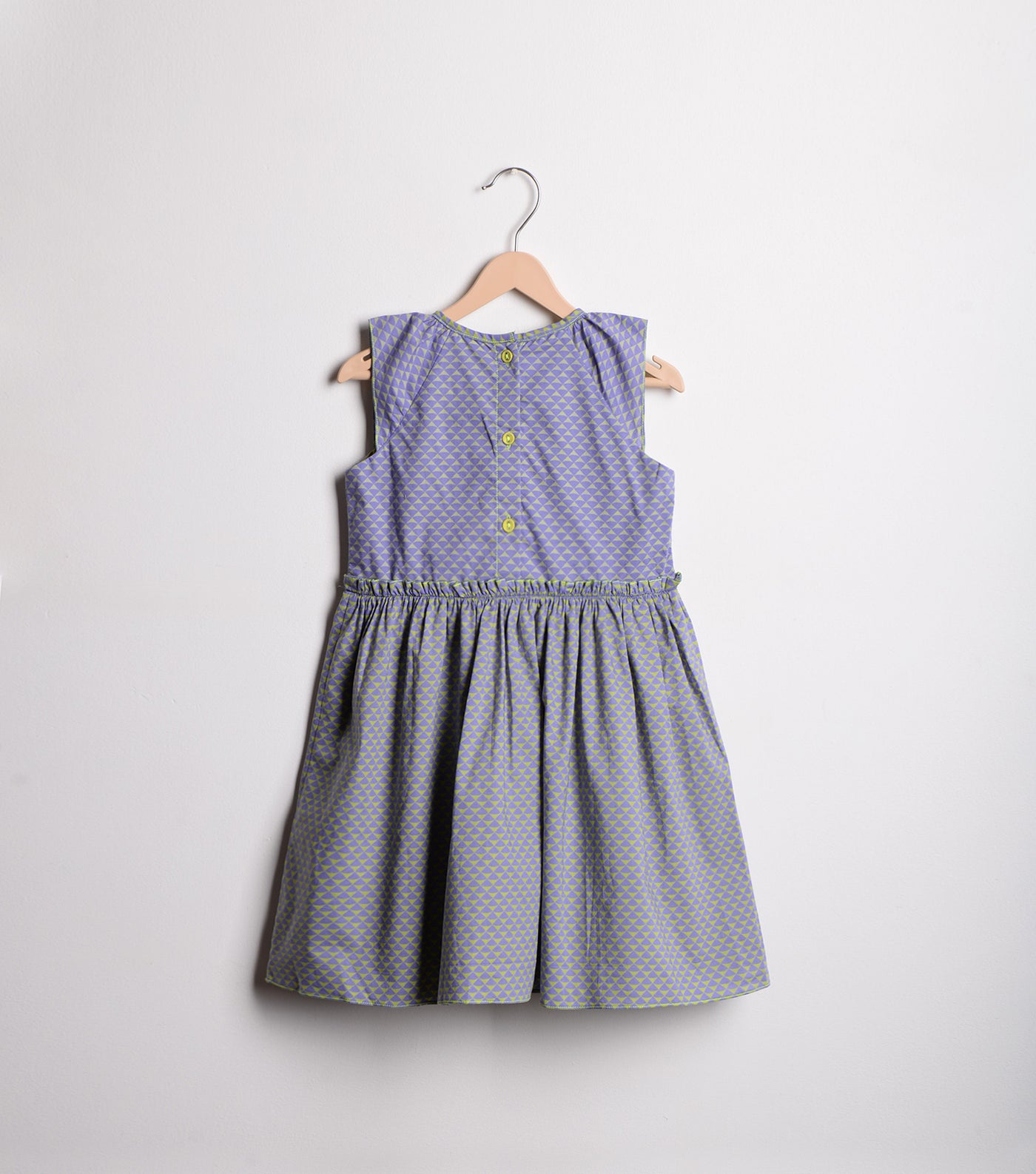 Mauve Printed Cotton Flared dress