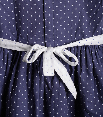 Navy Cotton Flared dress