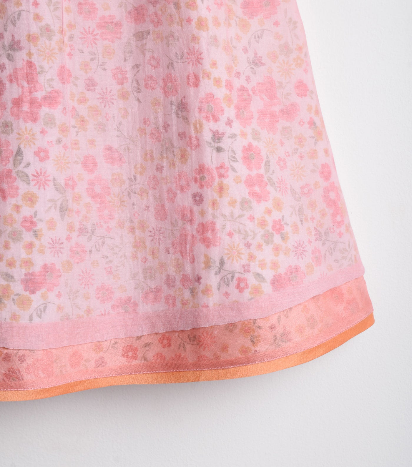 Pink Chanderi flared dress