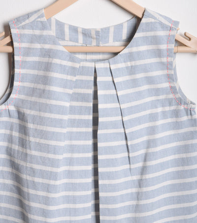 Blue Striped Poplin dress