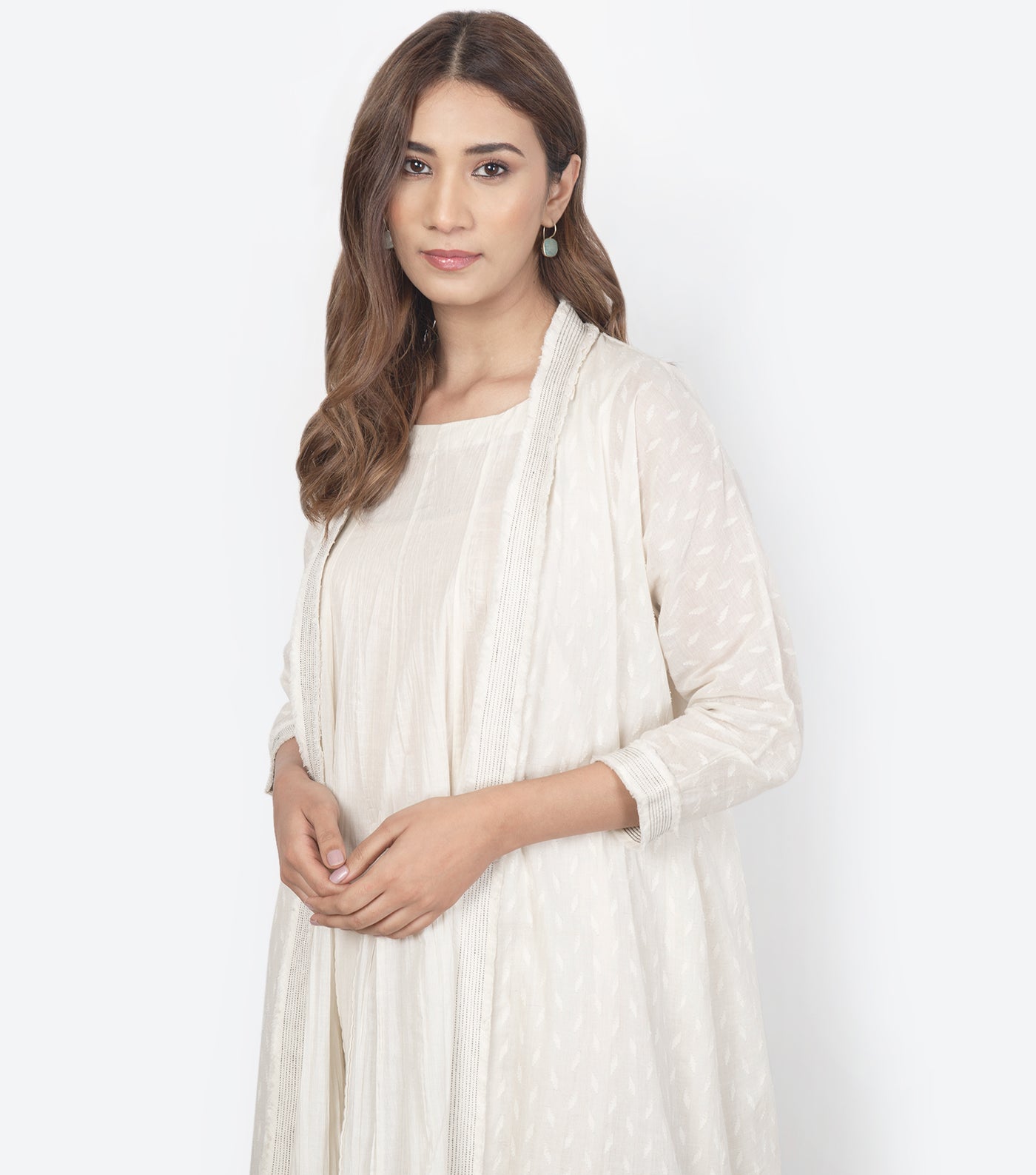 Dobby Cotton Natural Summer Cape
