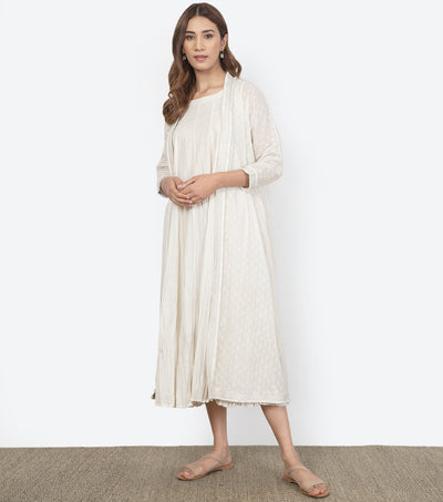 Dobby Cotton Natural Summer Cape