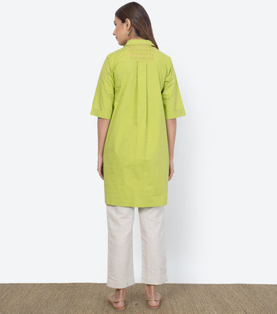 Lime Cotton Summer Shirt