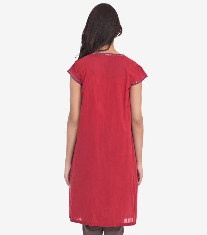 Maroon cambric tunic