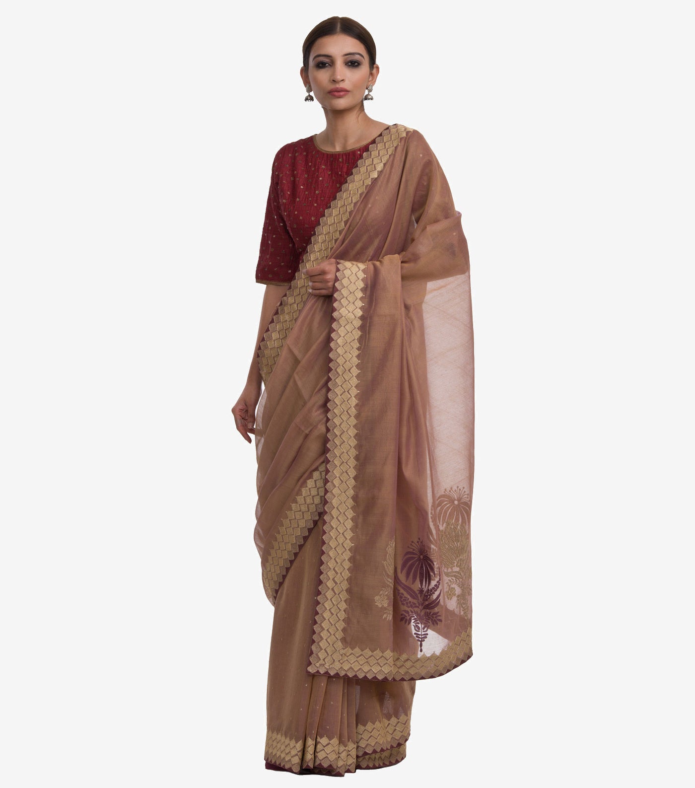 Gold Cotton Silk Saree