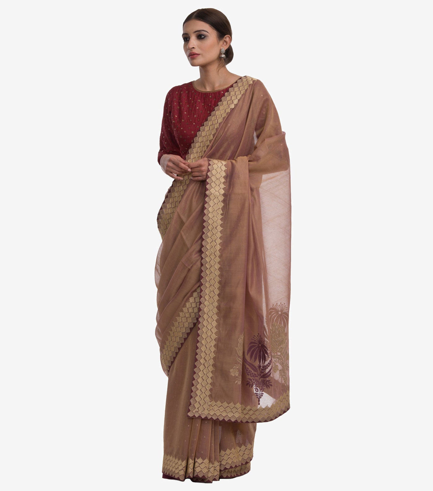 Gold Cotton Silk Saree