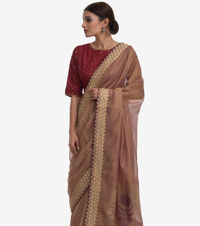 Gold Cotton Silk Saree