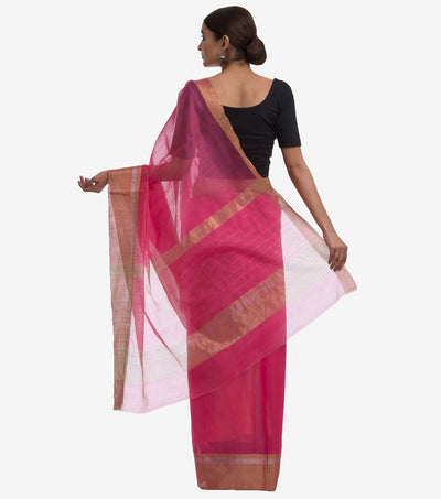 Pink Chanderi Saree