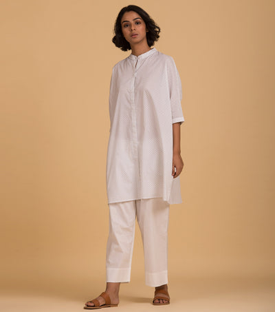 White cotton Shirt Tunic