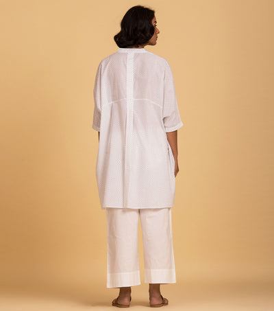 White cotton Shirt Tunic