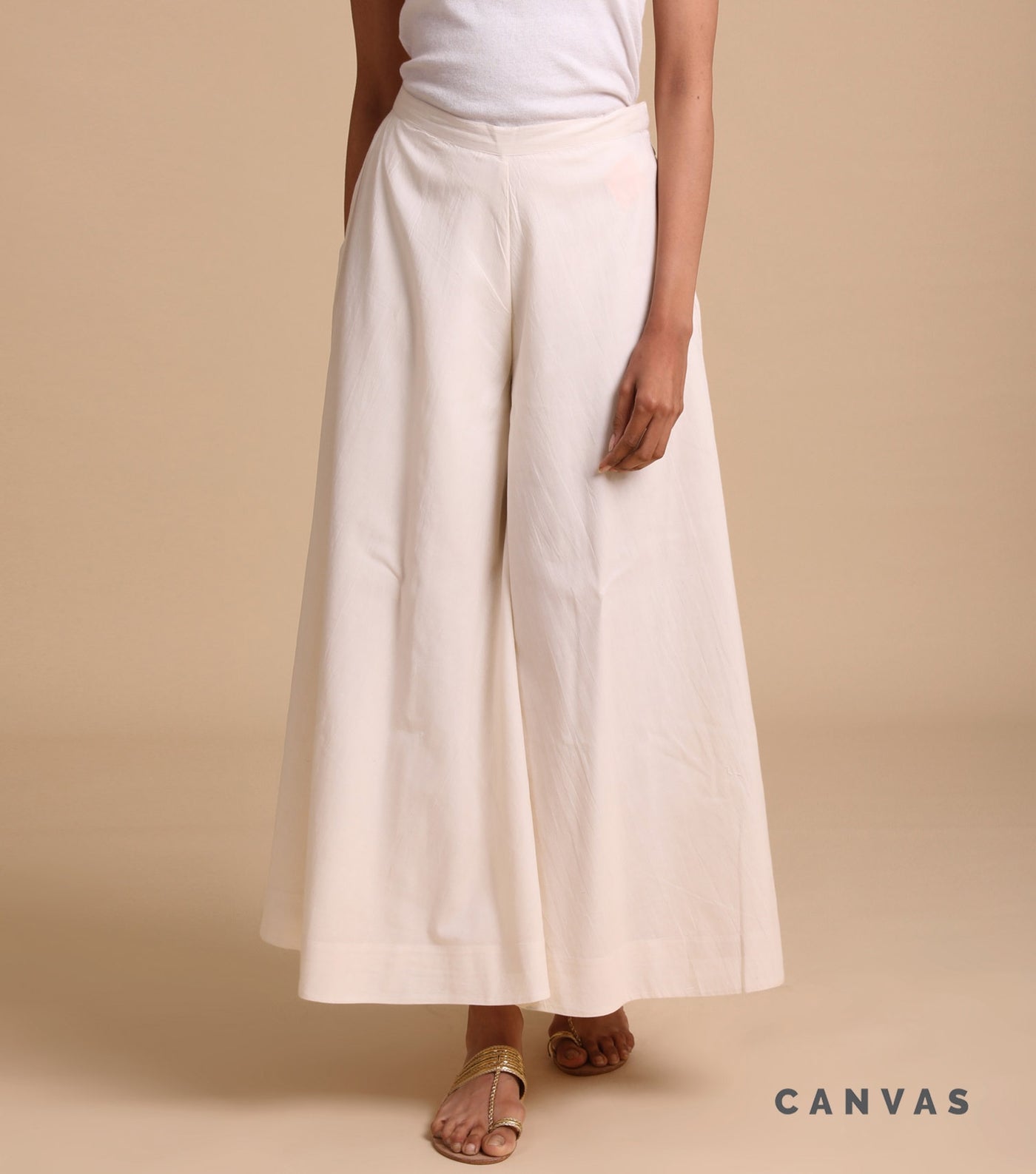 Natural Fine Cotton Palazzo