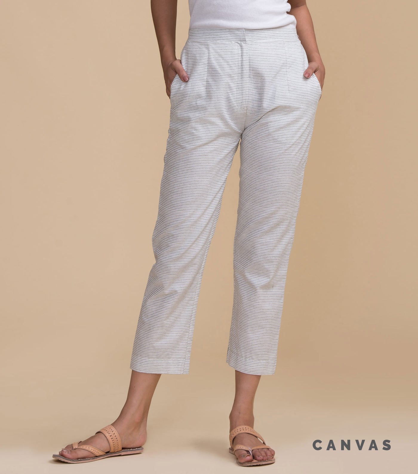 Natural printed cotton pant