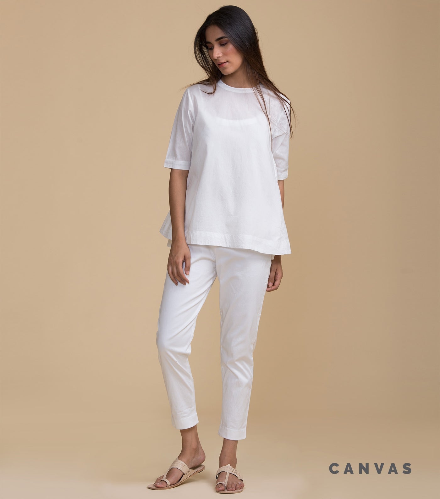 White solid cotton top