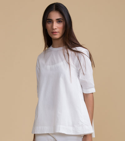 White solid cotton top