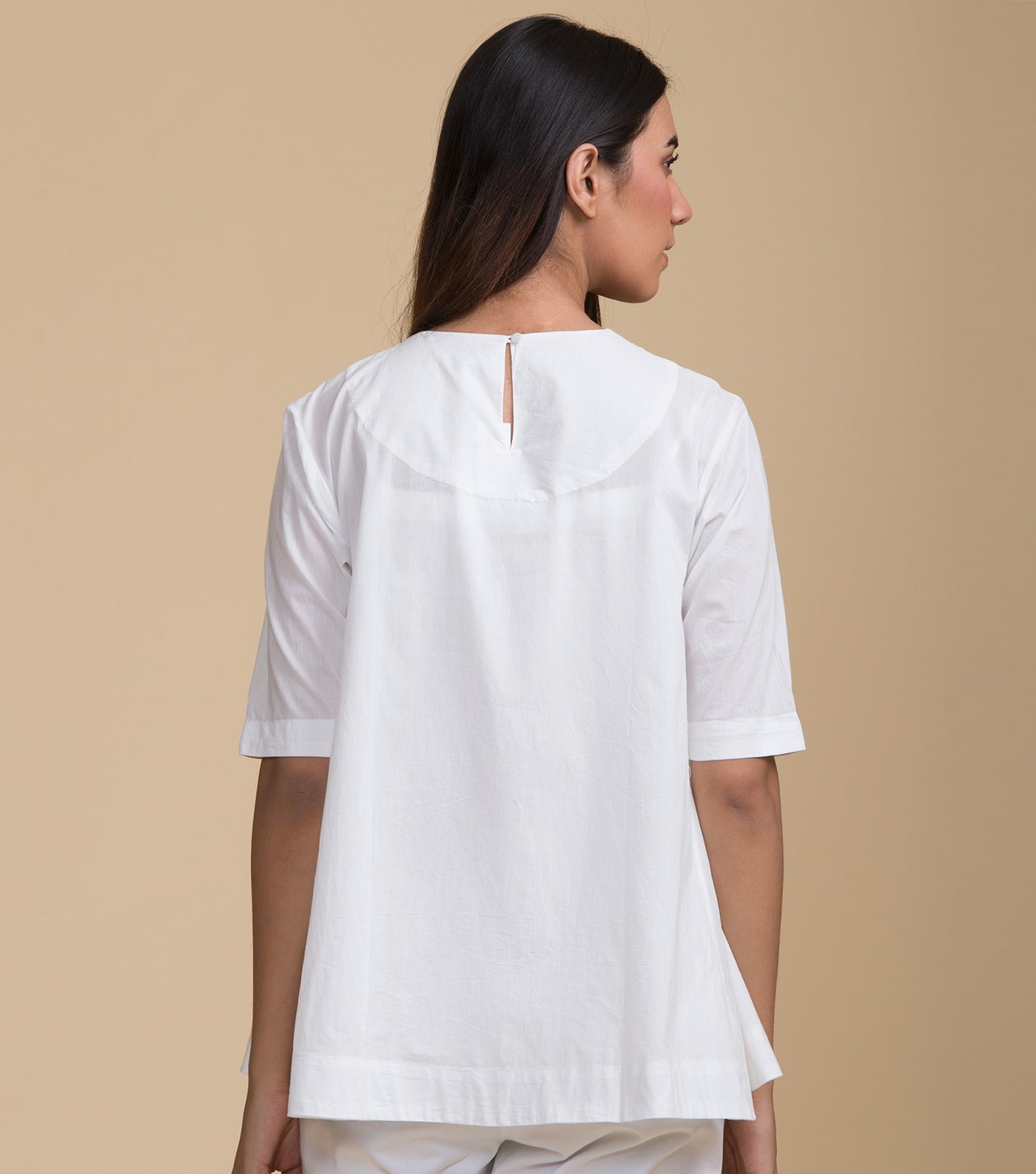White solid cotton top