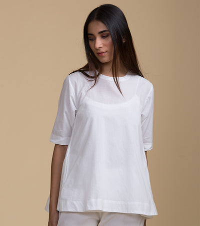 White solid cotton top