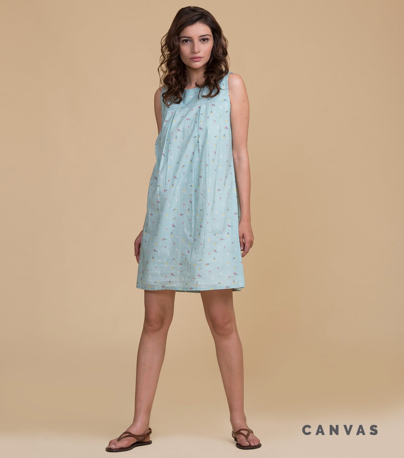 Green cotton dress