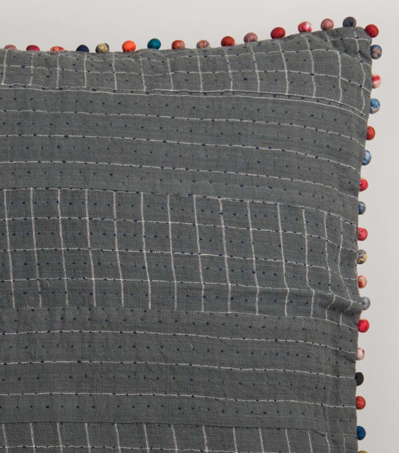 Grey cotton cushion cover