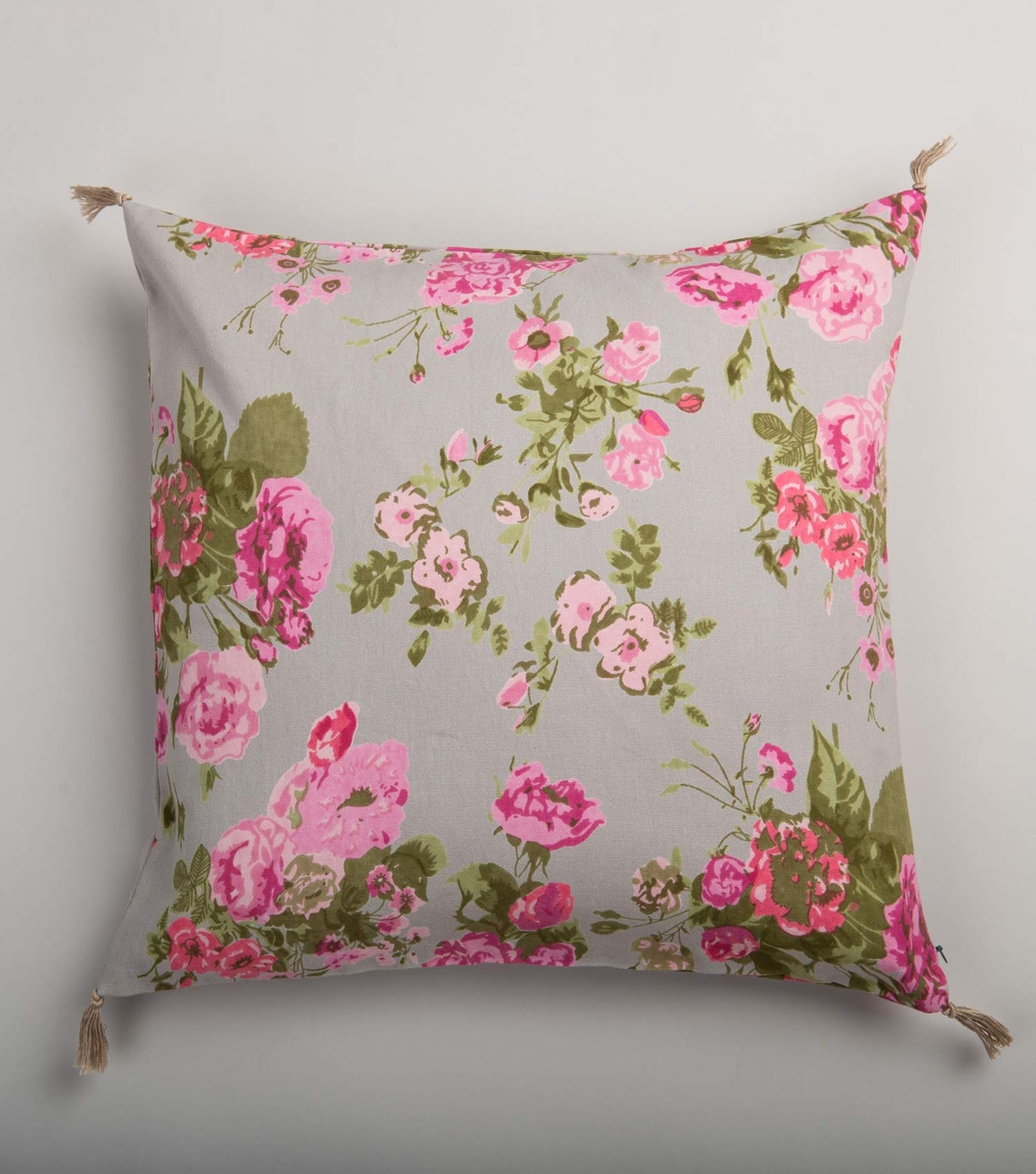 Floral cotton cushion cover
