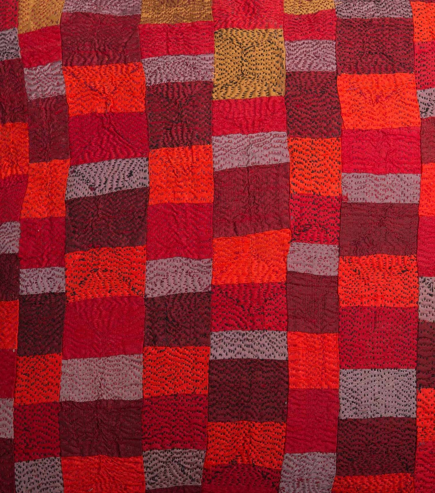 Silk patchwork cushion cover
