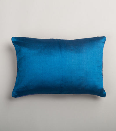 Silk kantha cushion cover
