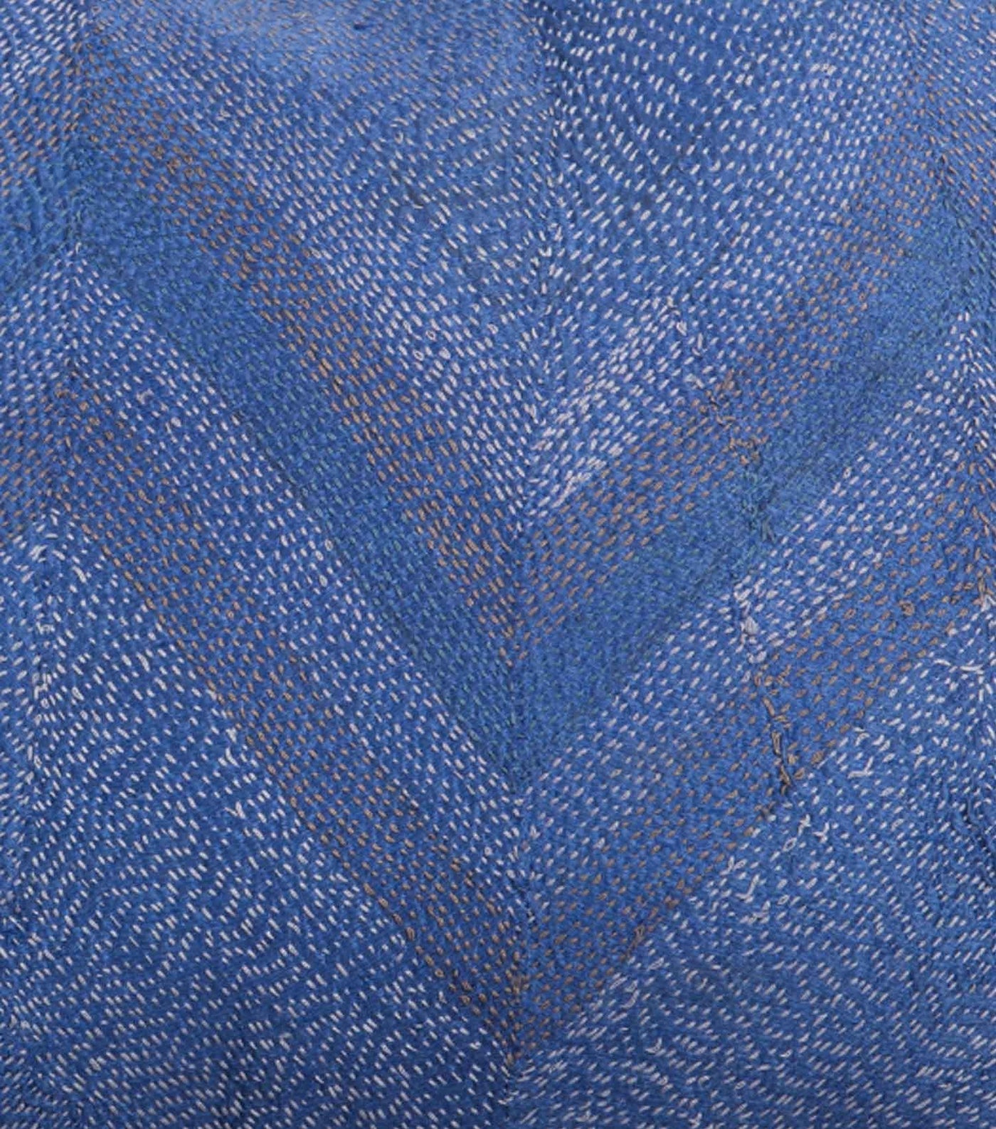 Silk kantha cushion cover