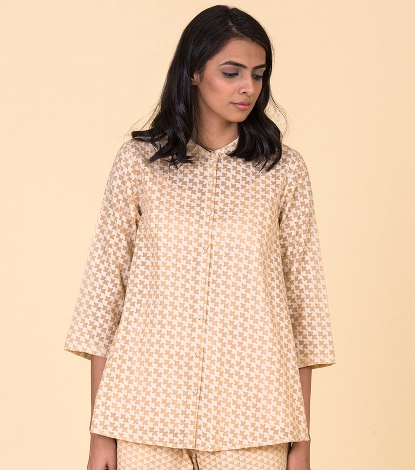 Beige cotton shirt