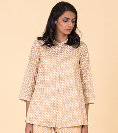 Beige cotton shirt
