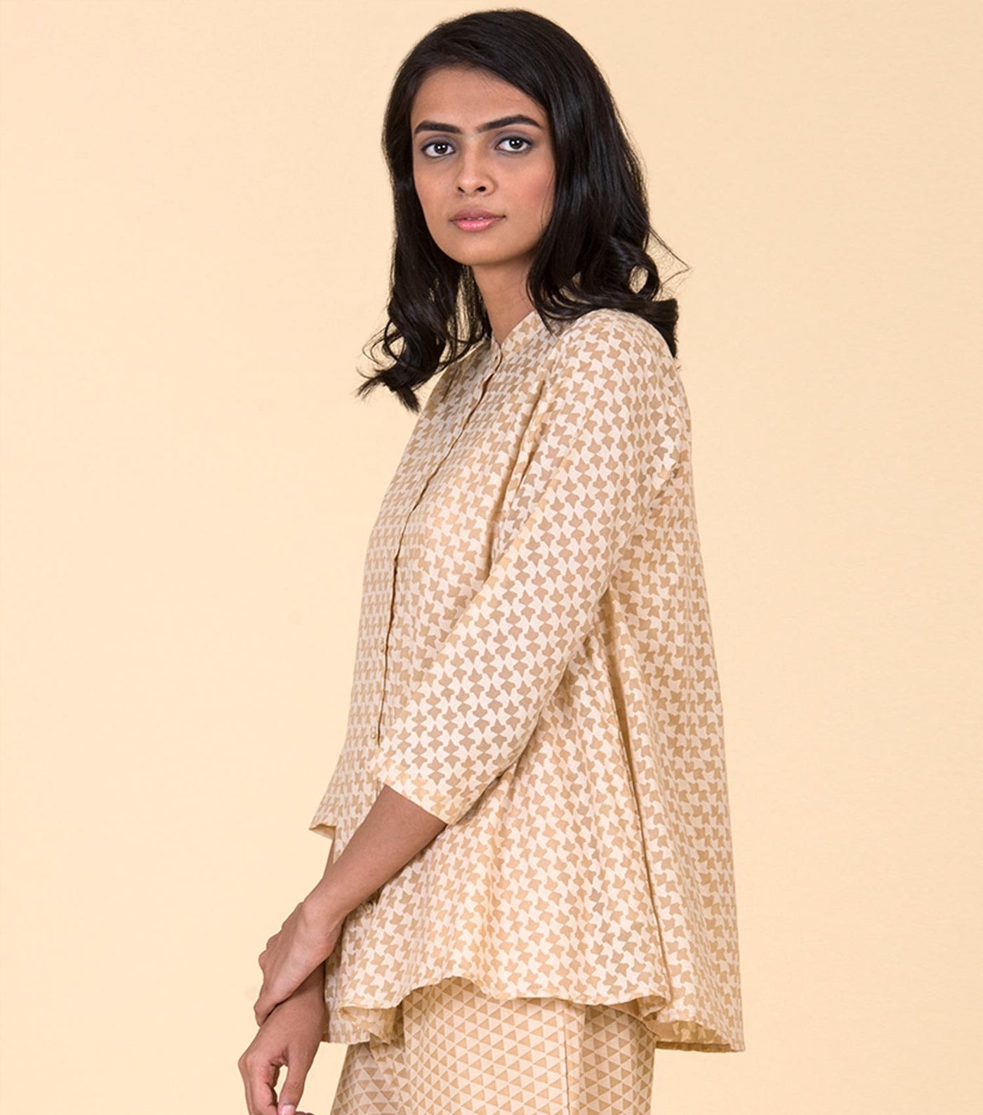 Beige cotton shirt