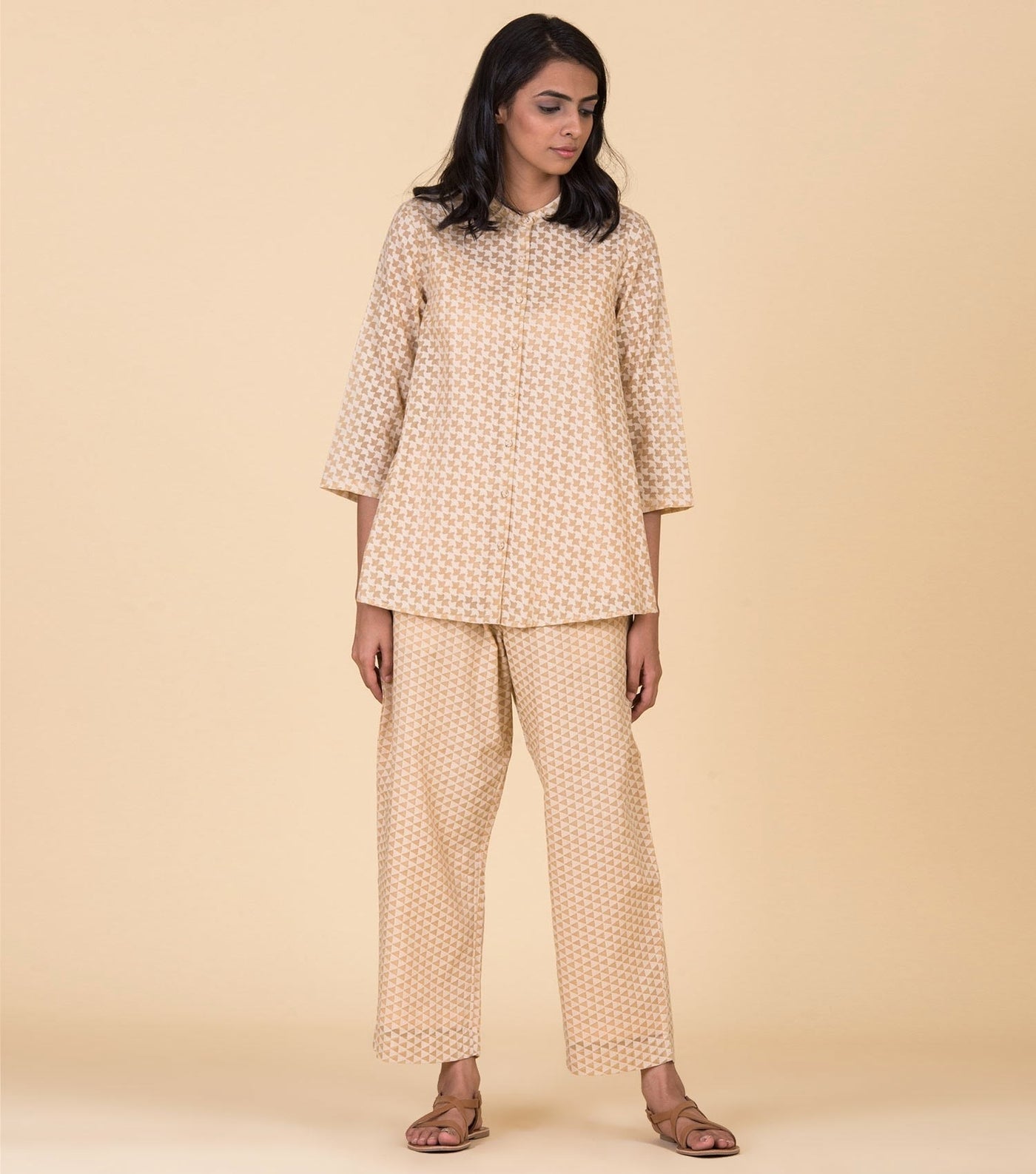 Beige cotton shirt