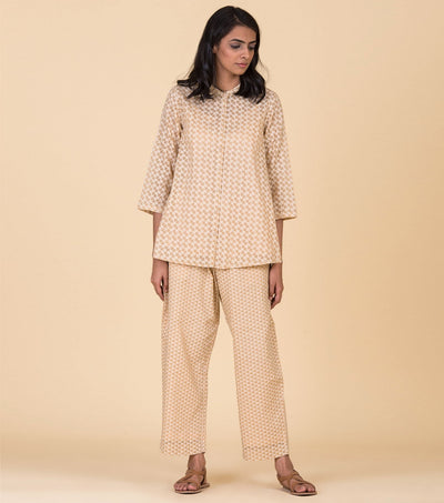 Beige cotton shirt