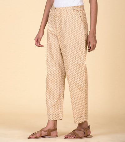 Beige cotton pant